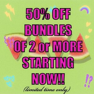 50% off bundles on 2 or more items